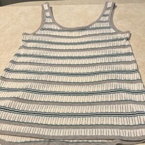 Striped knit tank top